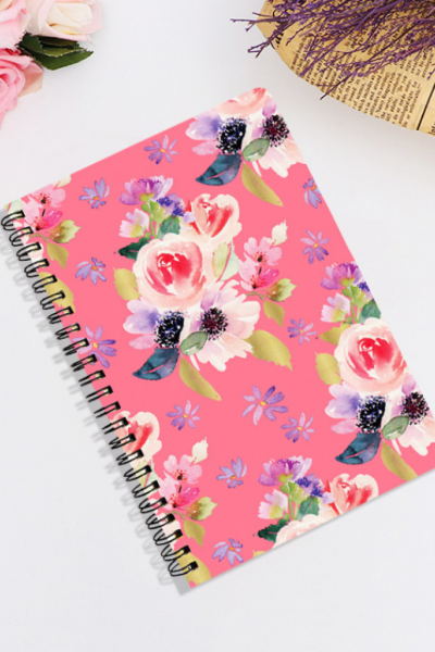 Spiral-bound journal (Bright pink)