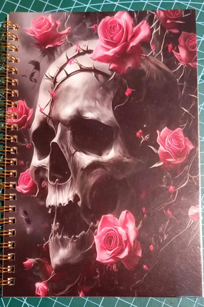 Spiral-bound journal (Skull)